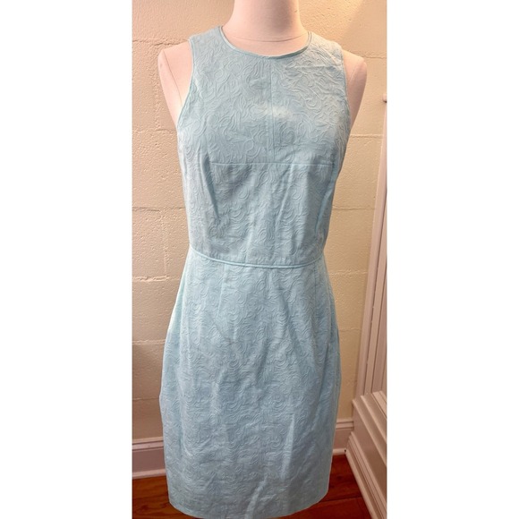 NWT J Crew Sheath Dress Sea Foam/Tiffany Blue Size 2 - Picture 2 of 9